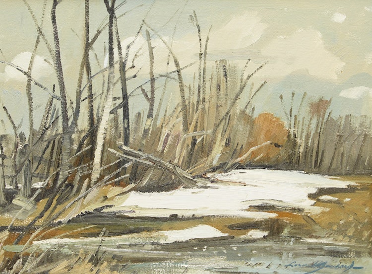 Artwork by George Lorne Holland Bouchard,  Edge of a Field in Spring