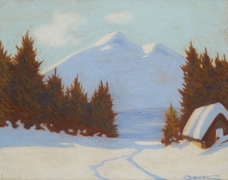 Artwork by Halford A. Tygesen,  Winter Landscape