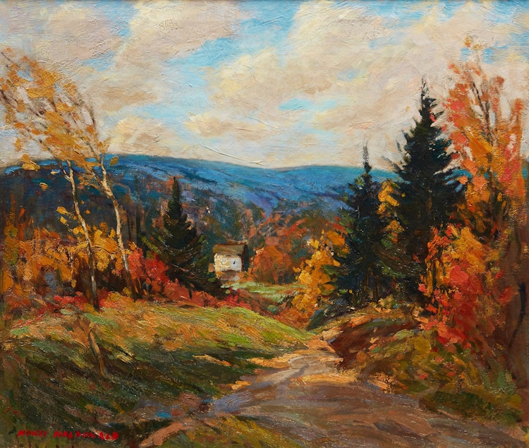 Artwork by Manly Edward MacDonald,  Autumn Landscape