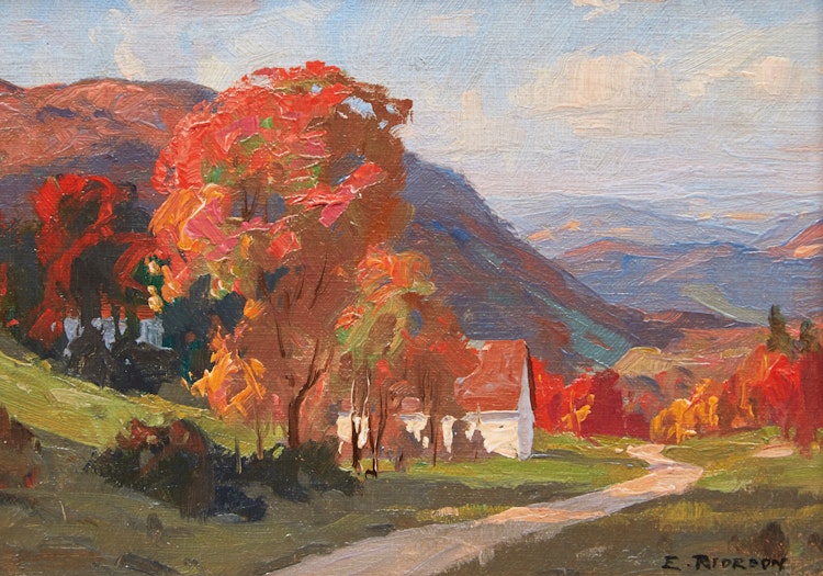 Artwork by Eric Riordon,  Late Afternoon in the Laurentians 