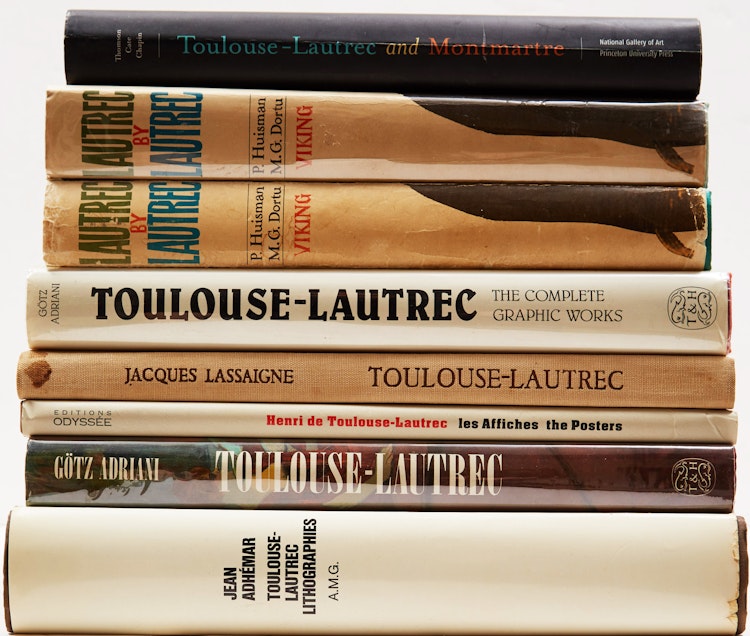 Artwork by Books and Reference, Selection of books on Toulouse-Lautrec