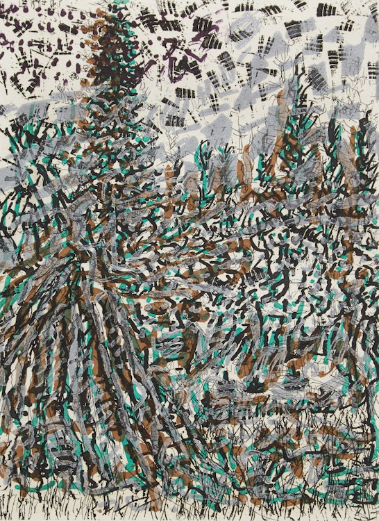 Artwork by Jean Paul Riopelle,  Anticosti no.1 (1985)