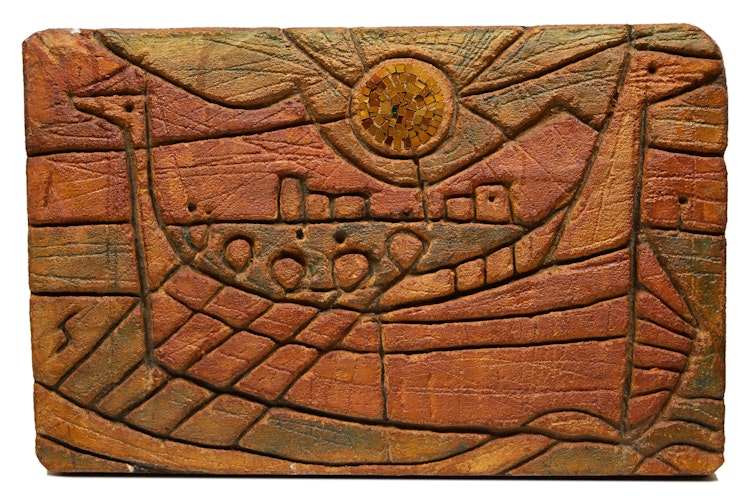 Artwork by Herbert Siebner,  Viking Ship