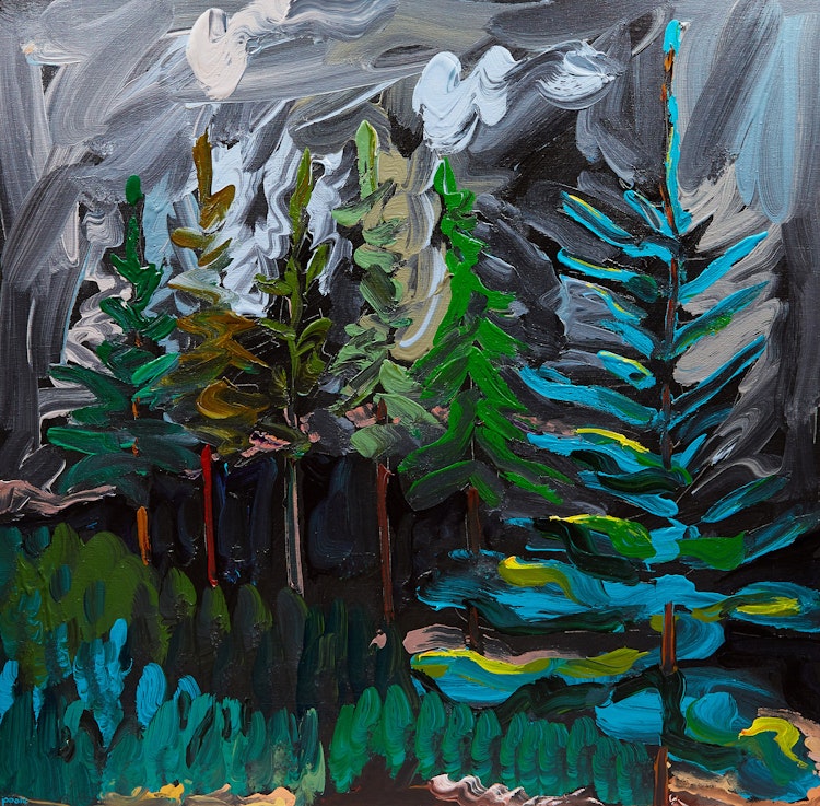 Artwork by Leslie Donald Poole,  6 Dark Trees