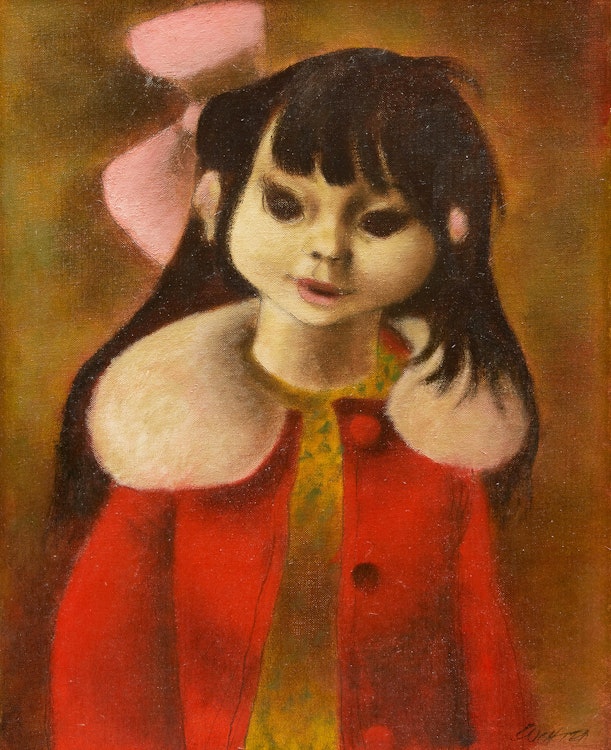 Artwork by William Arthur Winter,  Pink Ribbon