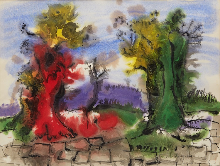 Artwork by Paul-Vanier Beaulieu, Untitled (Landscape with Trees)