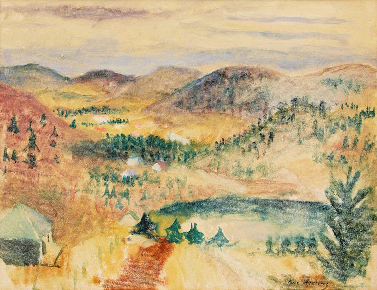 Artwork by Rose Wiselberg, Laurentian Landscape