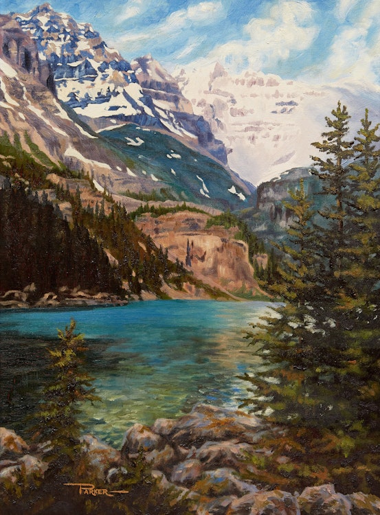 Artwork by William J. Parker,  Alpine Lake 