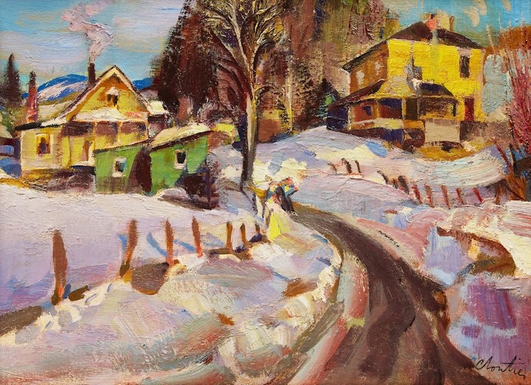 Artwork by Albert Edward Cloutier, St-Jovite (près lac ouimet), après midi en mars