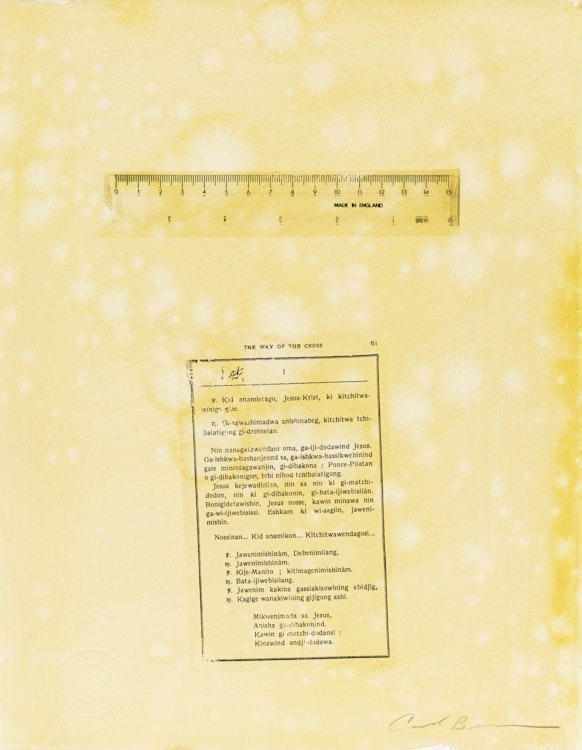 Artwork by Carl Beam, The Way of the Cross