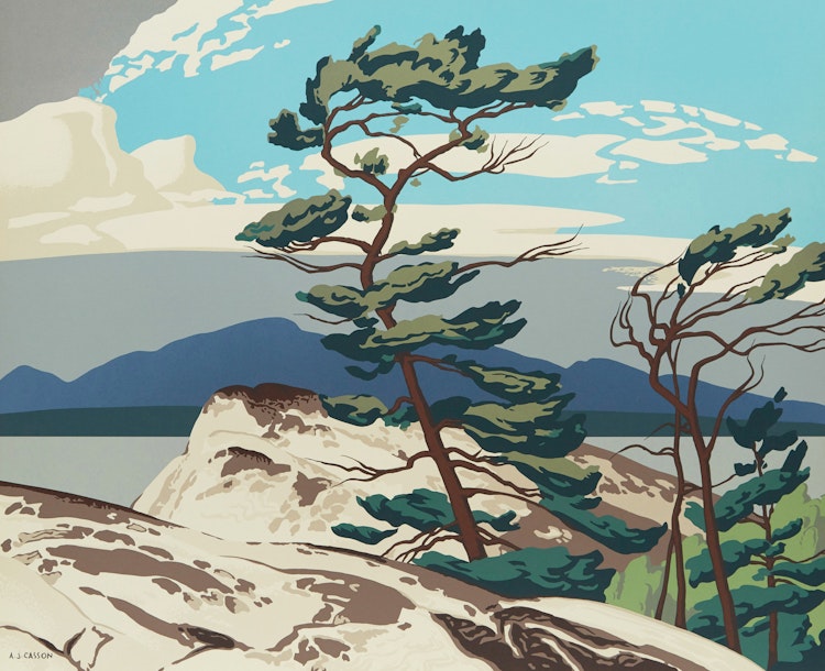 Artwork by Alfred Joseph Casson,  White Pine; Above La Cloche; Northern Church