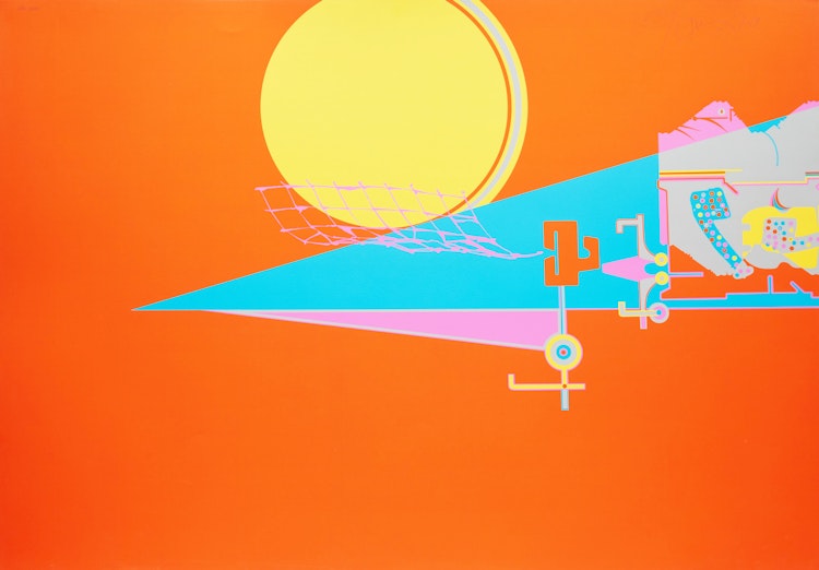 Artwork by Harold Barling Town, Moon Net