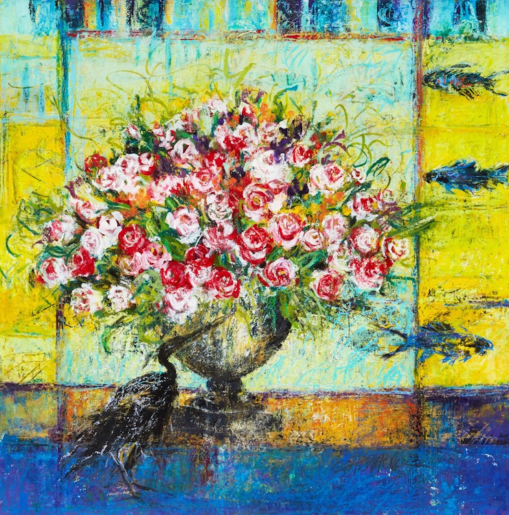 Artwork by Elene Gamache, Bird’s Song
