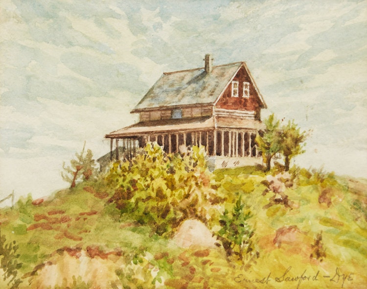 Artwork by Ernest Sawford Dye, Landscape with House