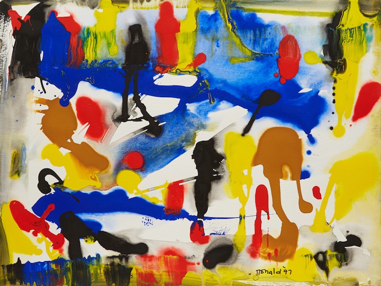 Artwork by William Ronald, Blue Bridge Sunspota