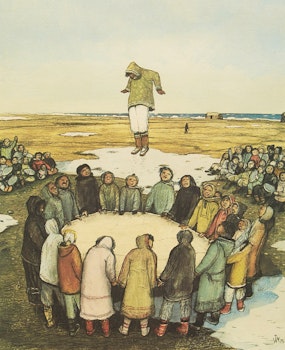 Artwork by William Kurelek, Sky Tossing