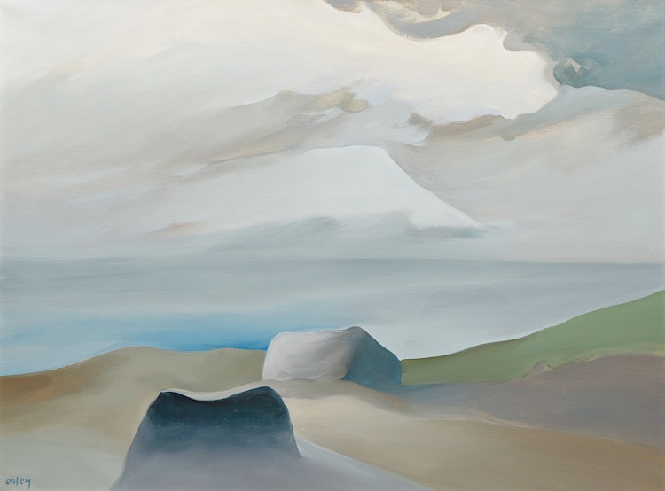 Artwork by Toni Onley, Glacial Boulders, Savary Island, B.C.