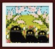 Thumbnail of Artwork by Maud Lewis, Three Black Cats