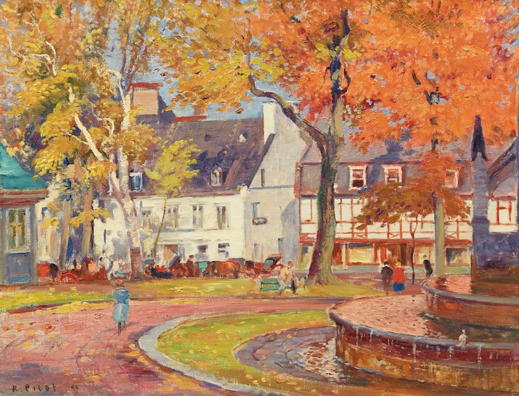 Artwork by Robert Wakeham Pilot,  Place d’Armes, Quebec