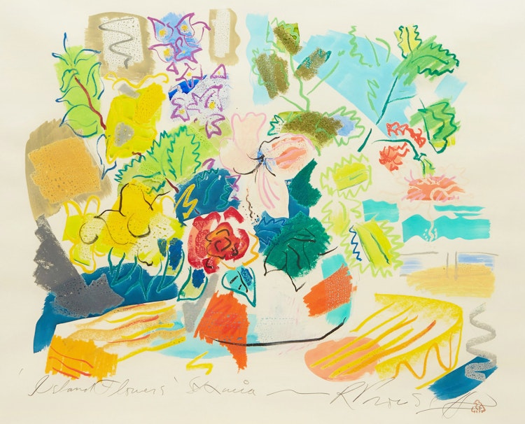 Artwork by Rod Prouse, Island Flowers, St. Lucia