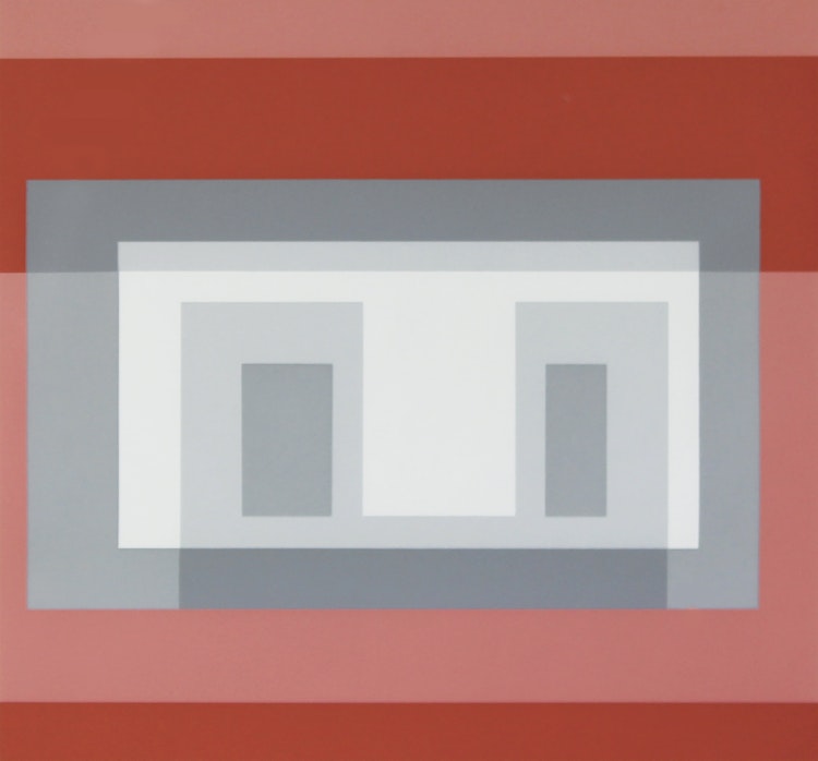Artwork by Josef Albers, Untitled (Variants VI, Greys and Reds)