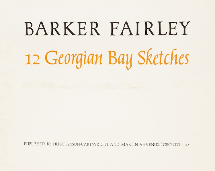 Artwork by Barker Fairley, 12 Georgian Bay Sketches