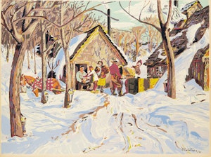 Artwork by Albert Edward Cloutier, Sugar Time, Quebec