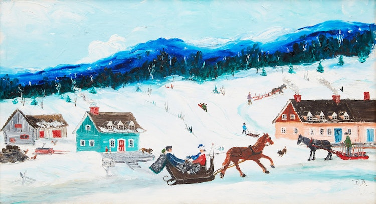 Artwork by Blanche Bolduc,  Winter in the Village 