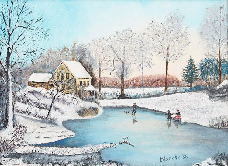 Artwork by Blanche Bolduc, Skaters