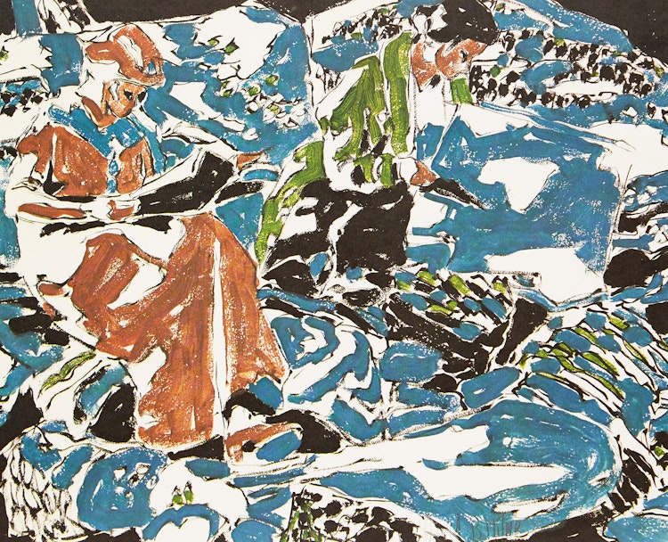 Artwork by David Brown Milne,  Relaxation; Lillies; From the Routing House; Haystack; Adirondack Camp; Boston Corners