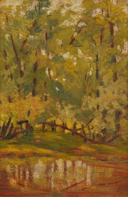 Artwork by Hortense Mattice Gordon, At Red Hill