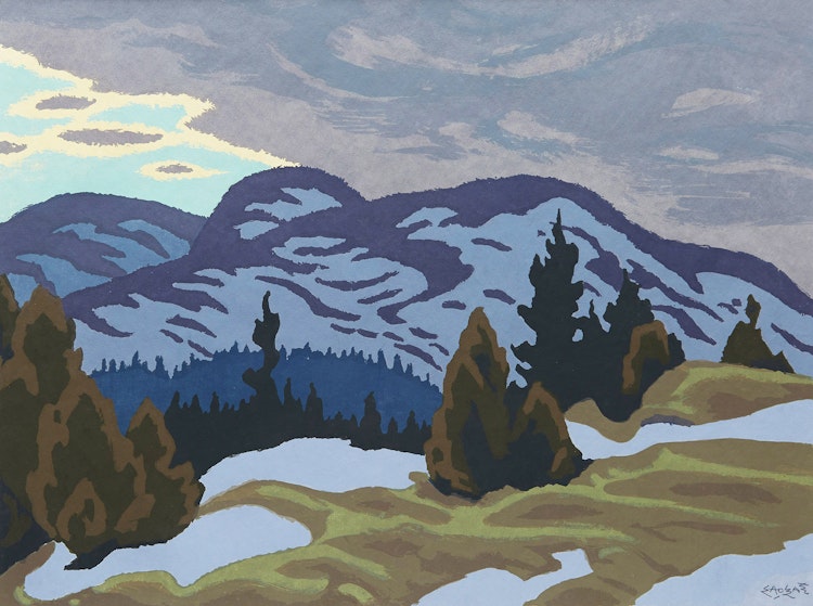 Artwork by Edwin Headley Holgate, Snow Clouds