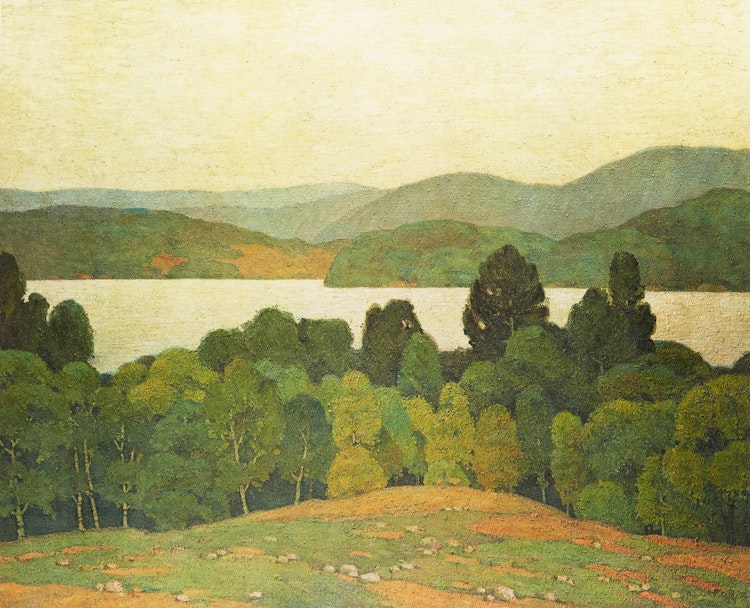 Artwork by Alfred Joseph Casson, Lake Kashagawigamog