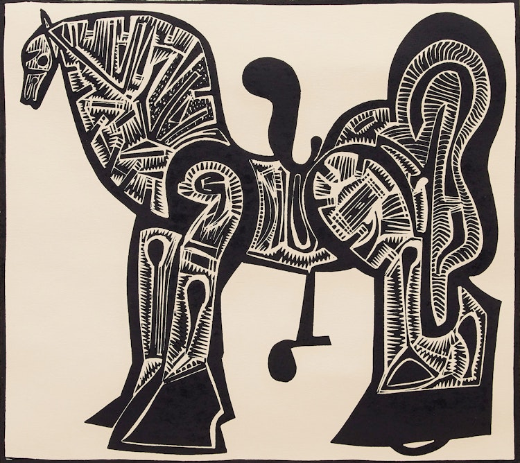 Artwork by Harold Barling Town, Toy Horse