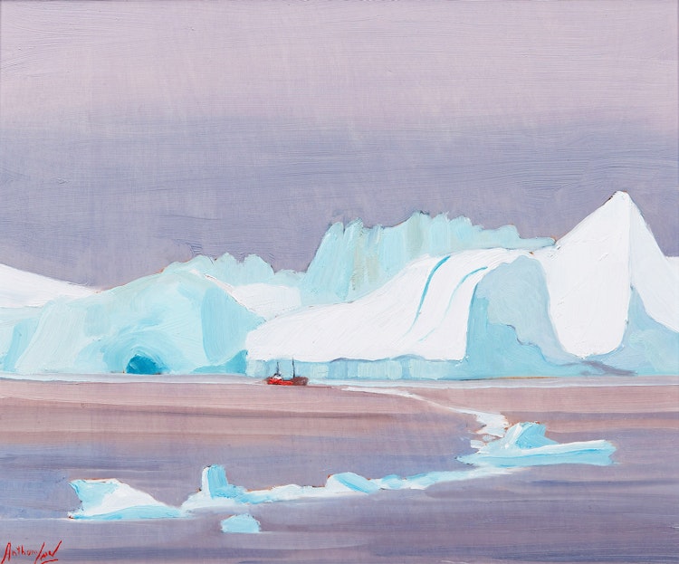 Artwork by Charles Anthony Law,  Glacier of Jakobshaven, Greenland