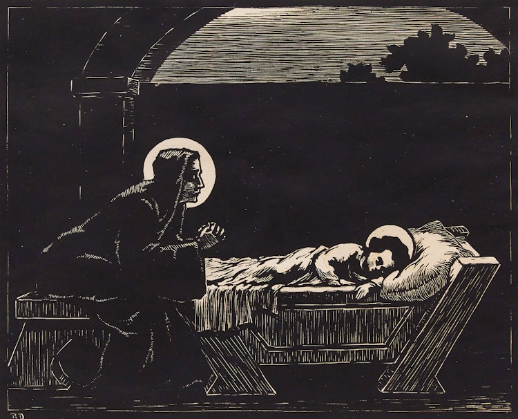 Artwork by Rodolphe Duguay, La Vierge-Mère; Le Brassin de Savon; Ferme Québecoise; La Croix de Chemin