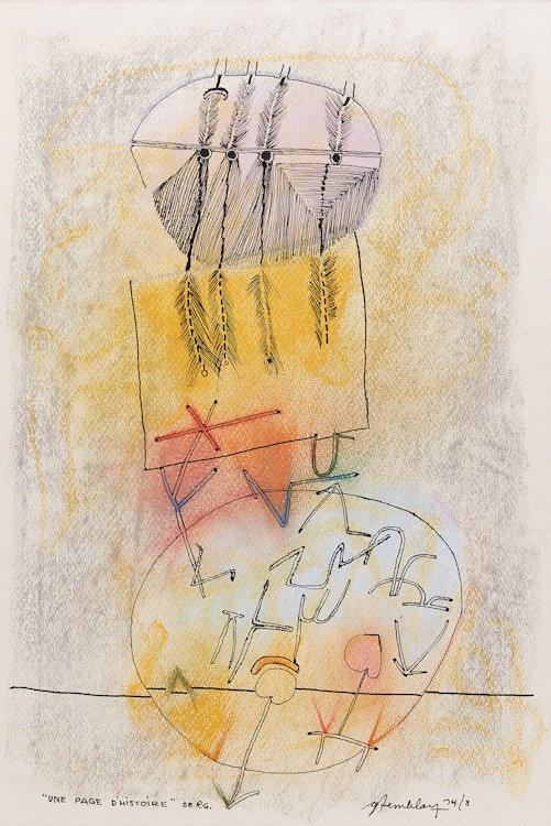 Artwork by Gérard Tremblay, “Une Page d’histoire” de R.G