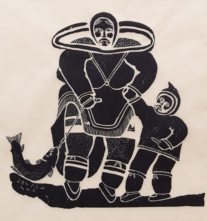 Artwork by Juanisialu Irqumia, Fishing