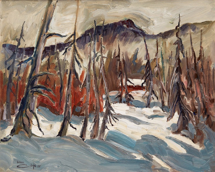 Artwork by Bruno Côté,  Près du Rang St. Nicolas 