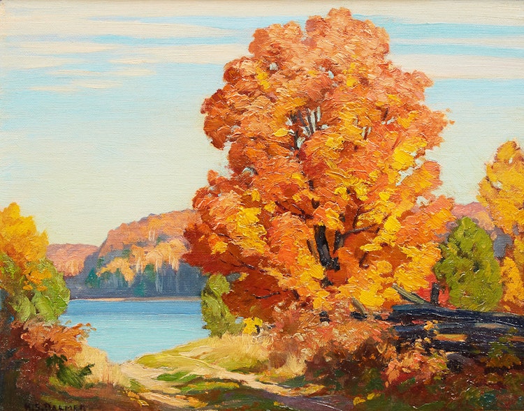 Artwork by Herbert Sidney Palmer, Road to the Lake, Haliburton