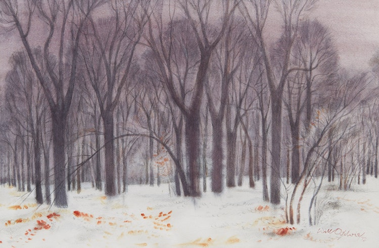 Artwork by William Abernethy Ogilvie,  First Snow