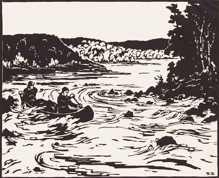 Artwork by Rodolphe Duguay, Sur le St-Maurice
