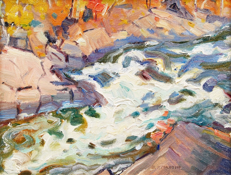 Artwork by Bernice Fenwick Martin,  Hollow River Rapids, Near Dorset, Ontario