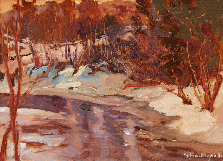 Artwork by Yvette Boulanger, Riviere d’hiver