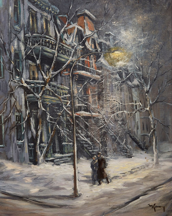 Artwork by Marcel Ravary, Evening Stroll