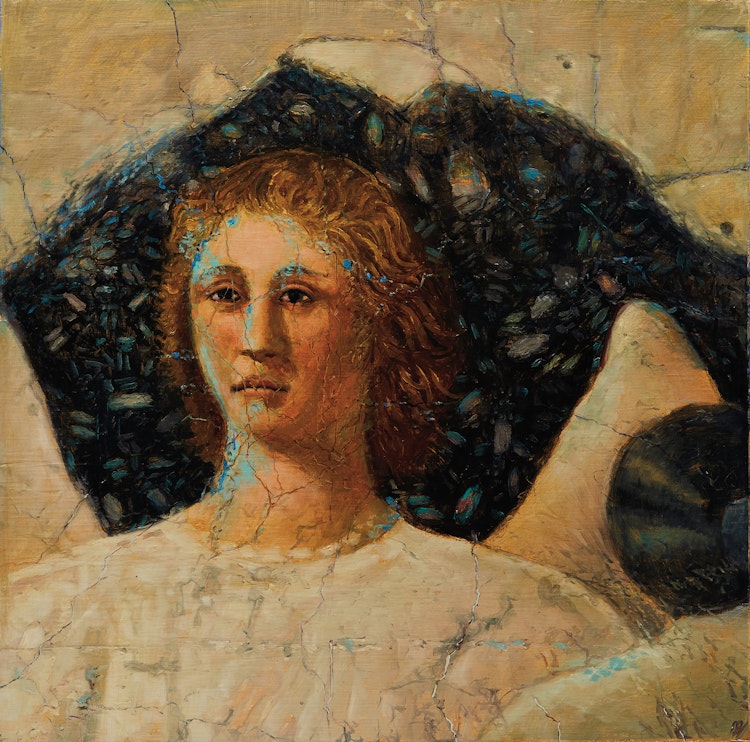 Artwork by David Bierk, To Della Francesco, detail from the frescoes of San Francisco di Arezzo