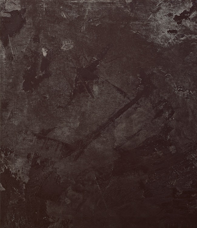 Artwork by Ronald Albert Martin,  Scraped off Black Painting