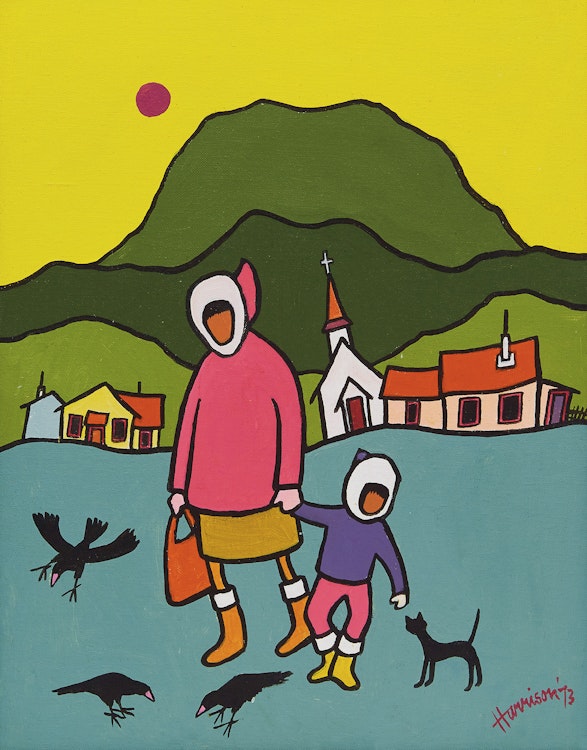 Artwork by Ted Harrison, The Walk