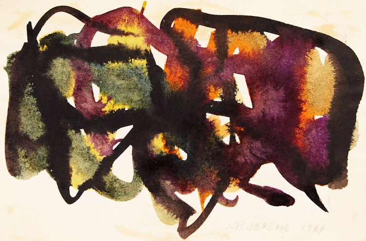 Artwork by Jean-Paul Jérôme, Taches d’encre (violet)