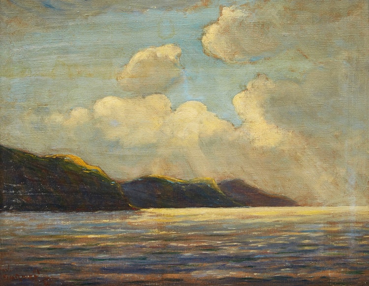 Artwork by Wilfred Molson Barnes,  Vancouver Bay (1930)